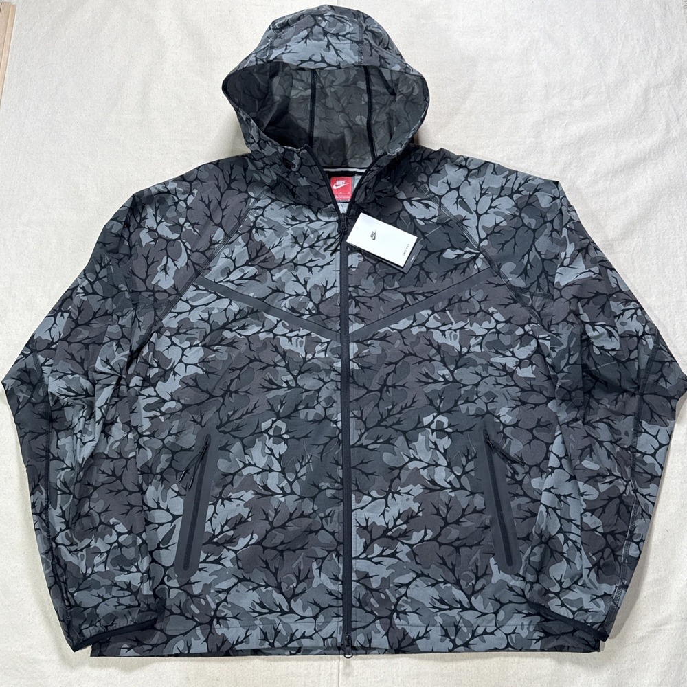 Nike Tech Woven Camo Windrunner Jacket Mens XL Hooded Sz XL